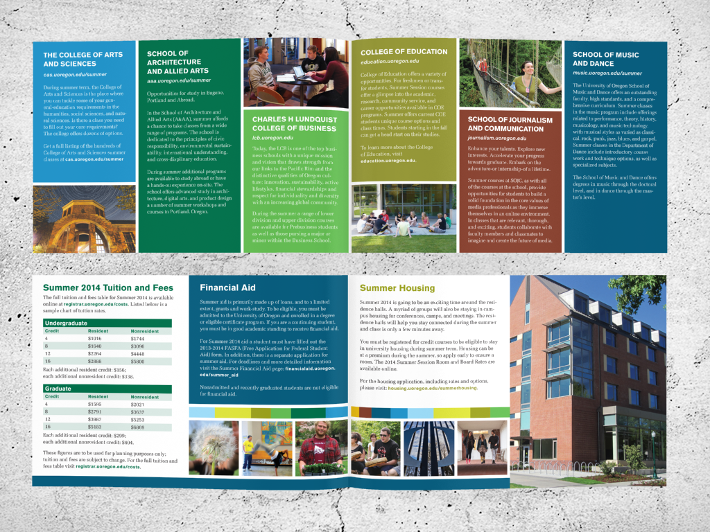 2014 Summer Session Brochure Spread