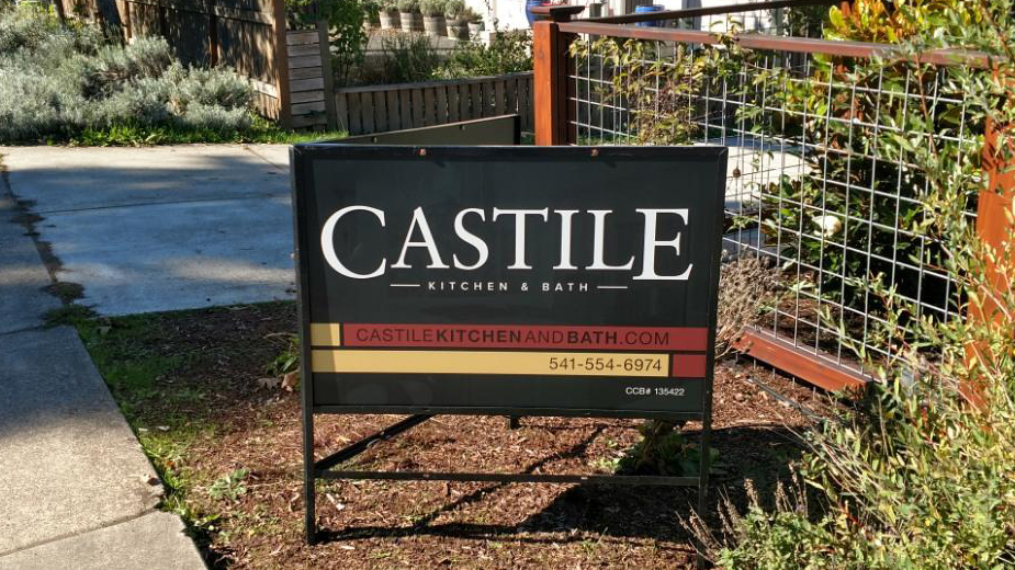 Castile Kitchen and Bath Yard Sign