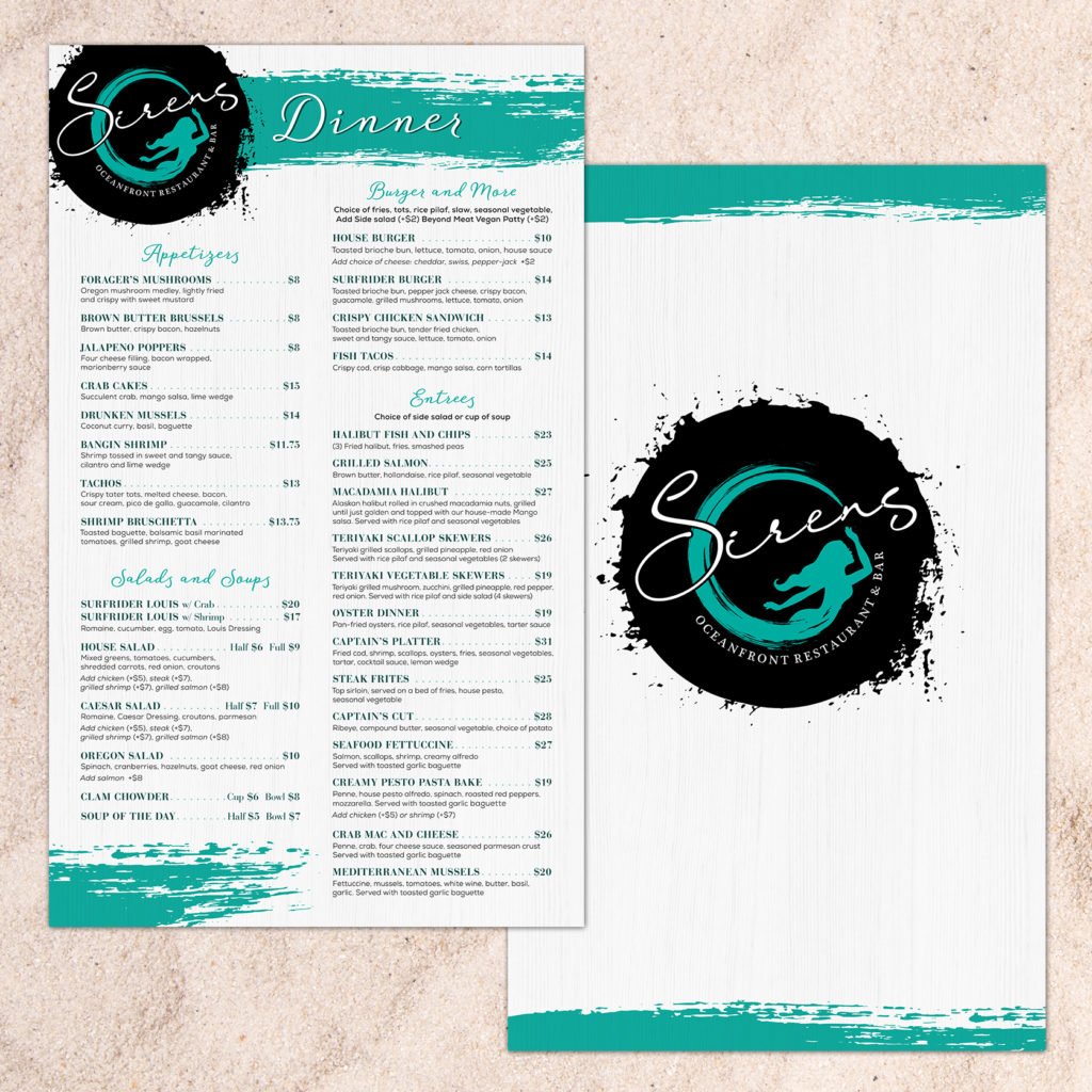 Sirens Menu