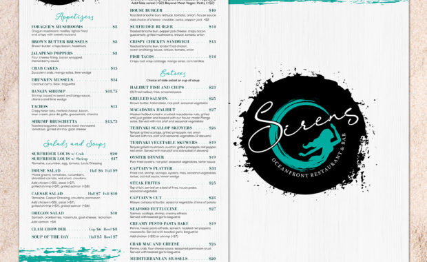 Sirens Menu